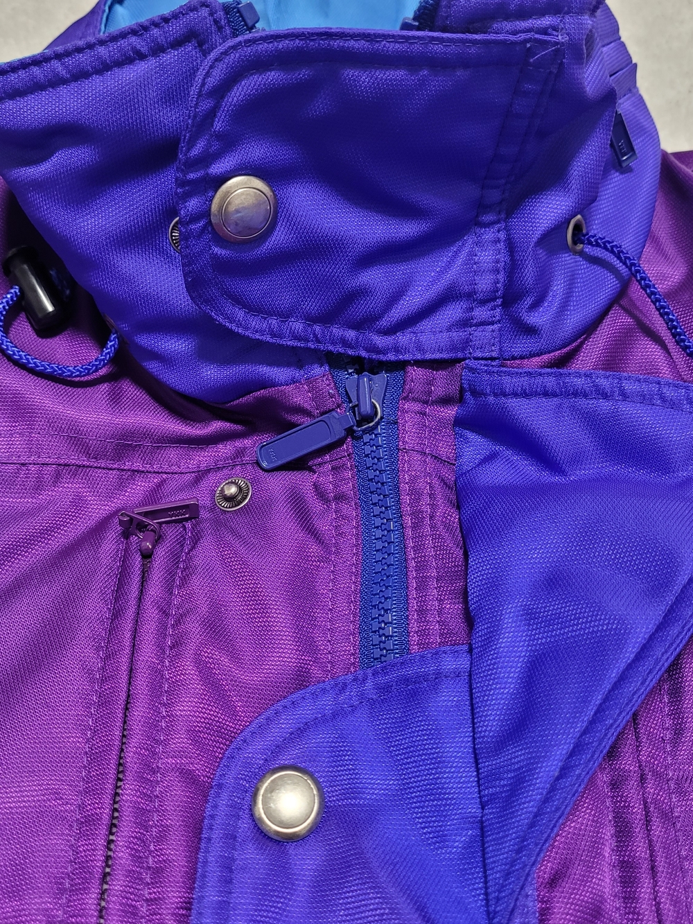 Vintage Schneider Men's Purple & Blue Ski Jacket - Picture 6 of 13